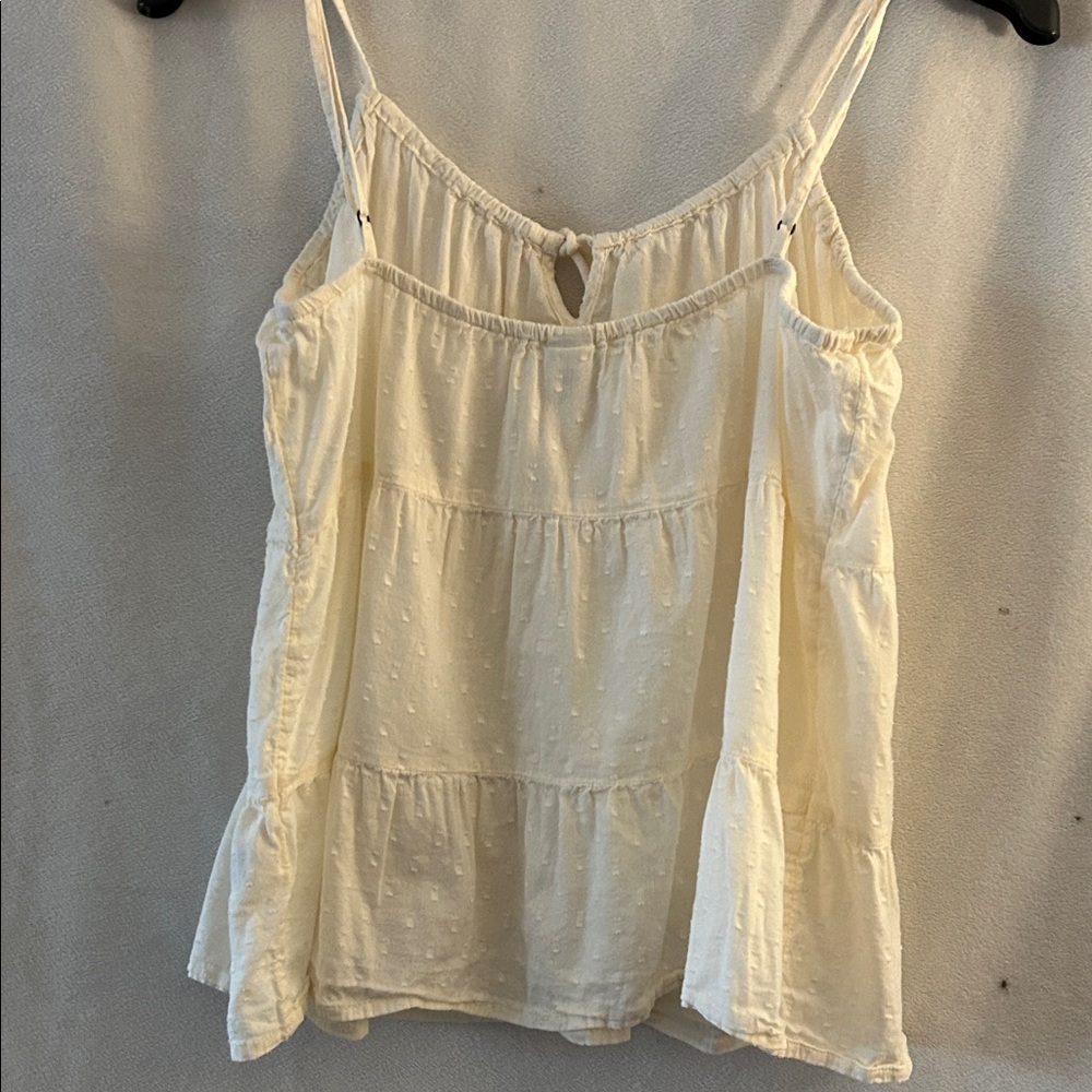 Old Navy Cream Tiered Cami Top - Picture 4 of 5